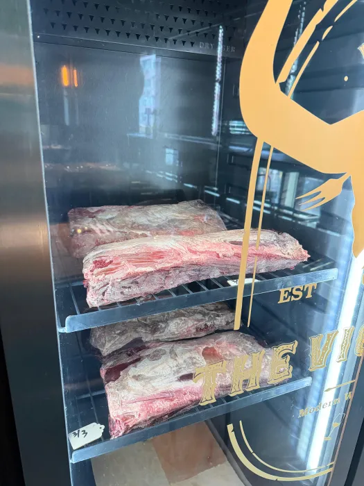 Premium dry-aged beef with beautiful marbling